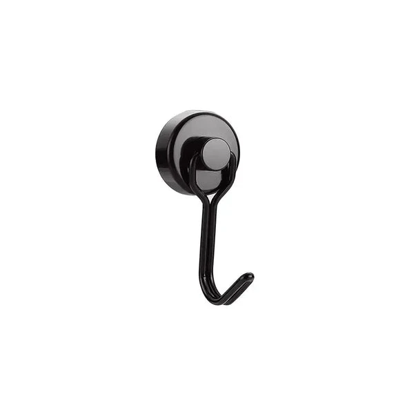 Neodymium Pot Magnet With Swivel Hook | 20mm Diameter | Black Finish 1 Neodymium Pot Magnet With Swivel Hook | 20mm Diameter | Black Finish