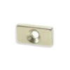 Neodymium Block Magnet - 20mm X 10mm X 4mm | Countersunk 4mm-8mm Hole