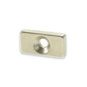 Neodymium Block Magnet - 20mm X 10mm X 4mm | Countersunk 4mm-8mm Hole 1 Neodymium Block Magnet - 20mm X 10mm X 4mm | Countersunk 4mm-8mm Hole