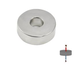 Neodymium Ring Magnet - OD25mm X H10mm X ID10mm | N35 1 Neodymium Ring Magnet - OD25mm X H10mm X ID10mm | N35