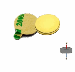 Self-Adhesive Neodymium Disc Magnet - 22mm X 1mm | N42 | Gold Coating