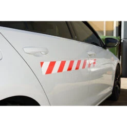 Reflective Magnetic Tape | Hi-Vis Red And White | 75mm X 0.8mm X 45m ROLL -AMF Magnetics Sales Store 59206AM 2