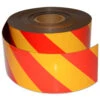 Reflective Magnetic Tape | Hi-Vis Red And Yellow | 100mm X 0.8mm X 45m ROLL