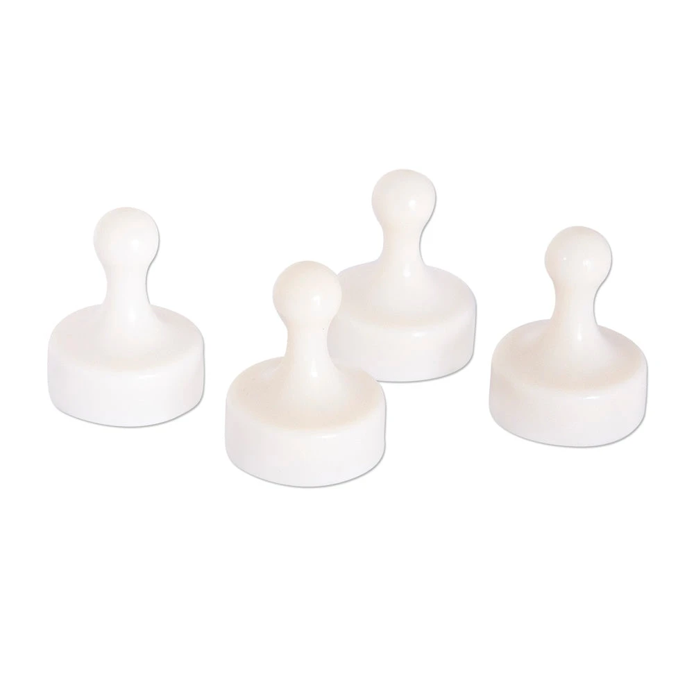 White Pin Whiteboard Magnets - 29mm Diameter X 38mm | 4 PACK 2 White Pin Whiteboard Magnets - 29mm Diameter X 38mm | 4 PACK - Image 2