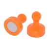 Orange Pin Whiteboard Magnets - 19mm Diameter X 25mm | 6 PACK
