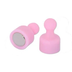 Pink Pin Whiteboard Magnets - 12mm Diameter X 22mm | 12 PACK
