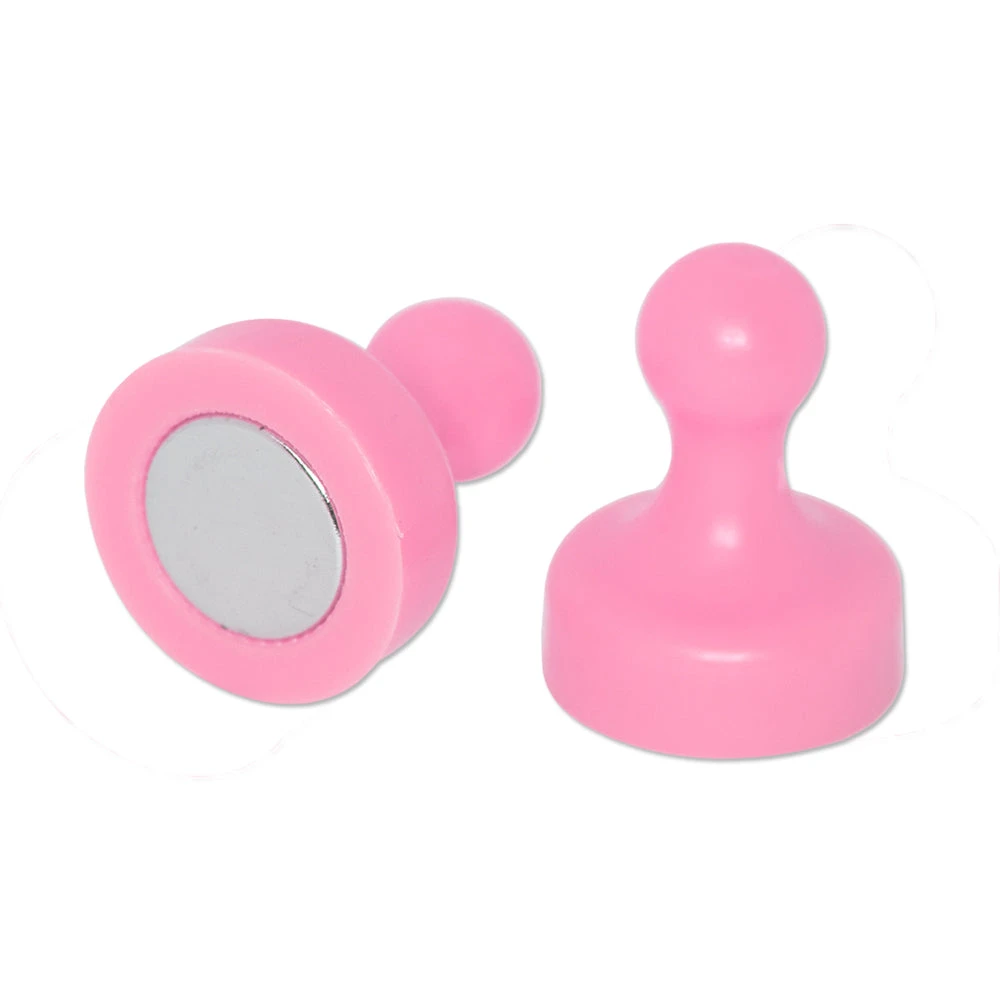 Pink Pin Whiteboard Magnets - 19mm Diameter X 25mm | 6 PACK 1 Pink Pin Whiteboard Magnets - 19mm Diameter X 25mm | 6 PACK