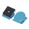 Teal Blue Square Round Memo Clip Magnets | 30mm | 10 Pack