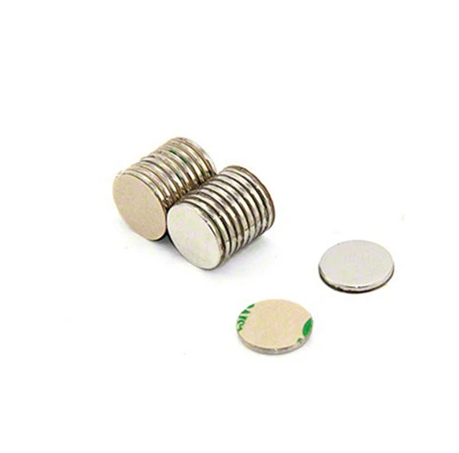 Self-Adhesive Neodymium Disc Magnets - 10mm X 1mm | N35 | NORTH SOUTH PAIR 2 Self-Adhesive Neodymium Disc Magnets - 10mm X 1mm | N35 | NORTH SOUTH PAIR - Image 2