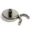 Neodymium Pot Magnet With Threaded Hook - 48mm Diameter X 70mm