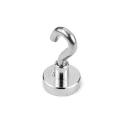 Neodymium Pot Magnet With Threaded Hook - 16mm Diameter X 37mm