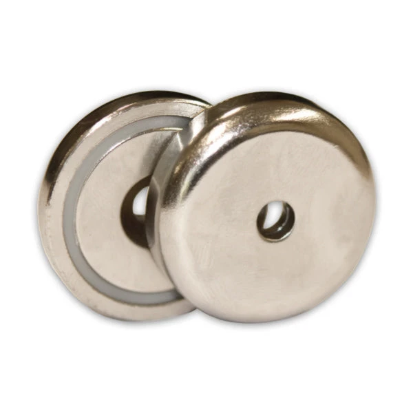 Countersunk Neodymium Pot Magnets - 32mm X 8mm | NORTH SOUTH PAIR 1 Countersunk Neodymium Pot Magnets - 32mm X 8mm | NORTH SOUTH PAIR