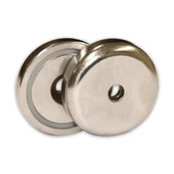 Countersunk Neodymium Pot Magnets - 42mm X 8mm | NORTH SOUTH PAIR