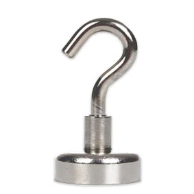 Neodymium Pot Magnet With Threaded Hook - 60mm Diameter X 70mm 1 Neodymium Pot Magnet With Threaded Hook - 60mm Diameter X 70mm