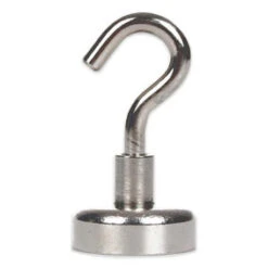 Neodymium Pot Magnet With Threaded Hook - 75mm Diameter X 98mm