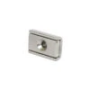 Neodymium Rectangular Pot Magnet With Countersunk Holes - 20mm X 13.5mm