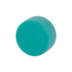 Neodymium Teal Green Button Magnet - 12.7mm X 6.35mm | Thermoplastic Rubber (TPR) Coated