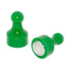 Green Pin Whiteboard Magnets - 12mm Diameter X 22mm | 12 PACK