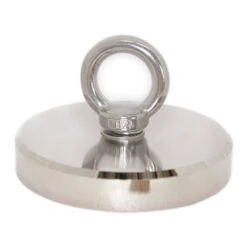 Neodymium Fishing Magnet With M12 Threaded Eyelet - 116mm Diameter X 70mm