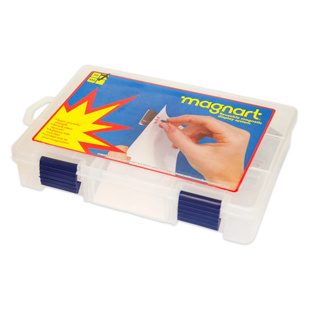 Magnart - Magnetic Art Hanging System | 50 Pack | 50 Magnets And 100 Adhesive Tabs 2 Magnart - Magnetic Art Hanging System | 50 Pack | 50 Magnets And 100 Adhesive Tabs - Image 2