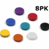 8 Pack - Neodymium Black Button Magnet - 12.7mm X 6.35mm | Thermoplastic Rubber (TPR) Coating